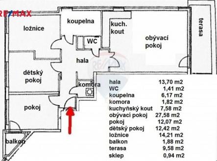 Prodej bytu, 4+kk, 96 m²