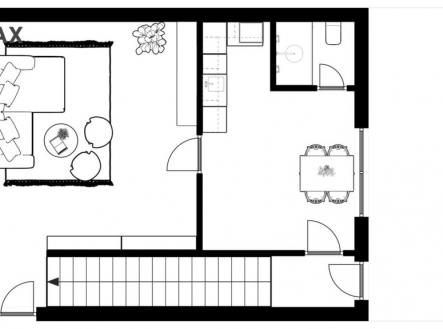 Pronájem bytu, 1+1, 35 m²