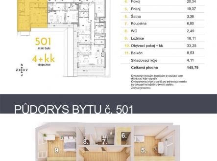 Prodej bytu, 4+kk, 145 m²