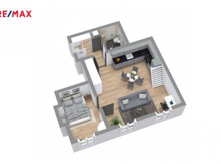 Pronájem bytu, 2+kk, 52 m²