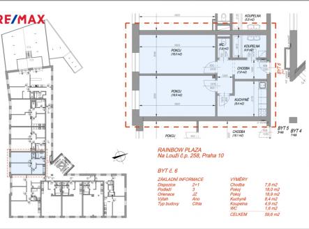Pronájem bytu, 2+1, 59 m²
