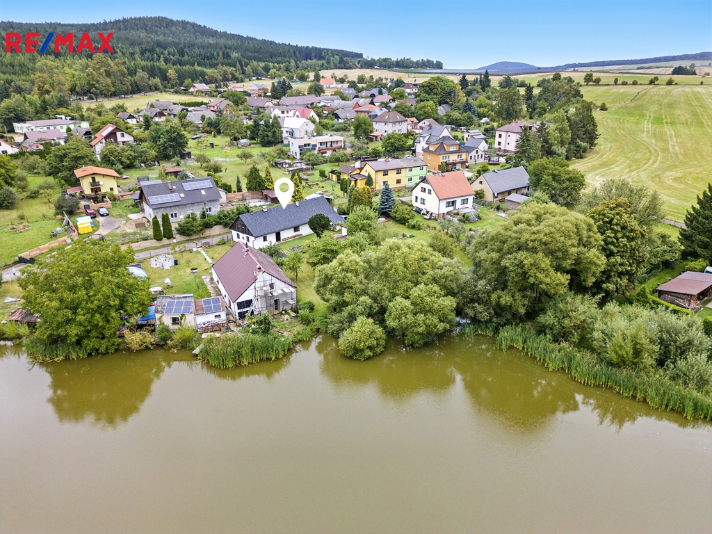 Celkový pohled s rybníkem