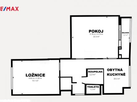 Prodej bytu, 2+1, 64 m²