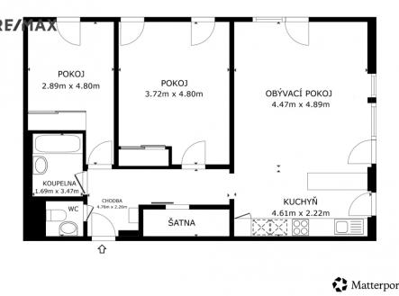 Prodej bytu, 3+kk, 83 m²