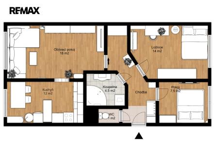 Prodej bytu, 3+1, 68 m²