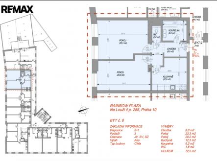Pronájem bytu, 2+1, 72 m²