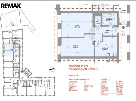 Pronájem bytu, 2+1, 72 m²