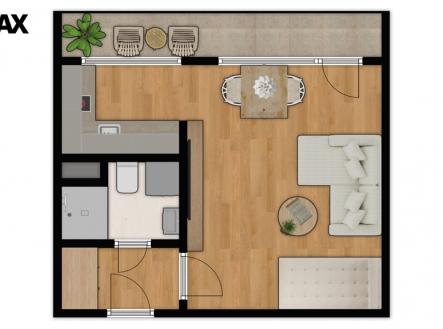 Pronájem bytu, 1+kk, 27 m²