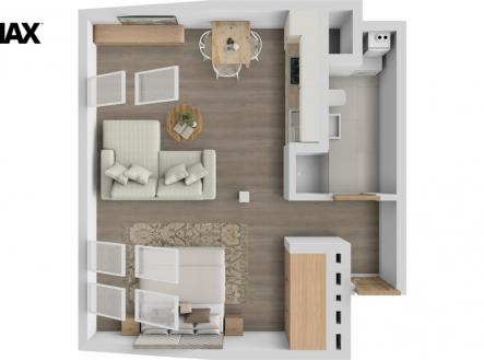 Prodej bytu, 1+kk, 43 m²