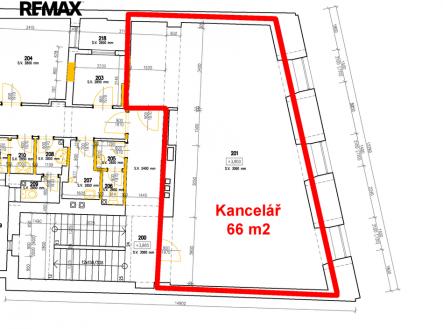 Pronájem kanceláře, 66 m²