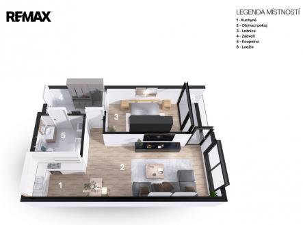 Pronájem bytu, 2+kk, 52 m²