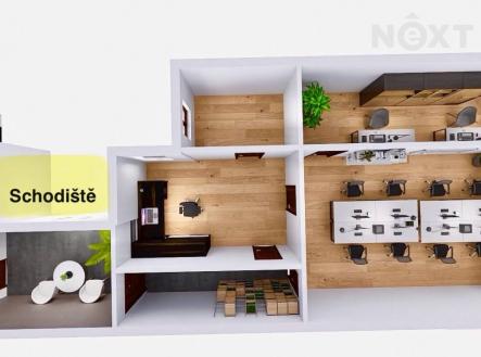 Pronájem kanceláře, 144 m²