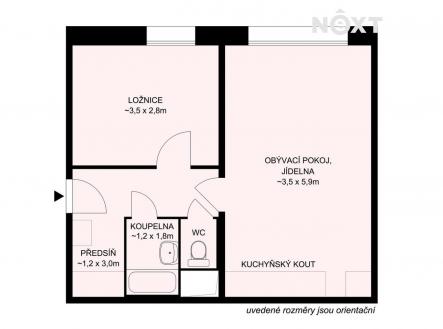 Prodej bytu, 2+kk, 40 m²