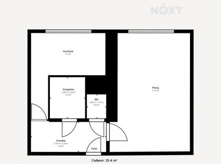 Prodej bytu, 1+1, 33 m²