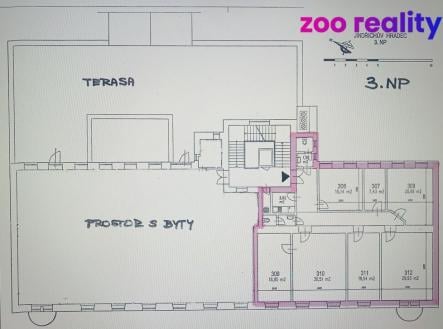 Pronájem - kanceláře, 73 m²