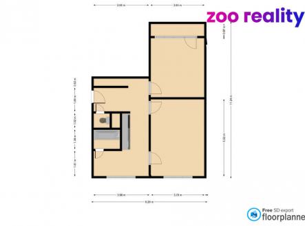 Prodej bytu, 2+1, 62 m²