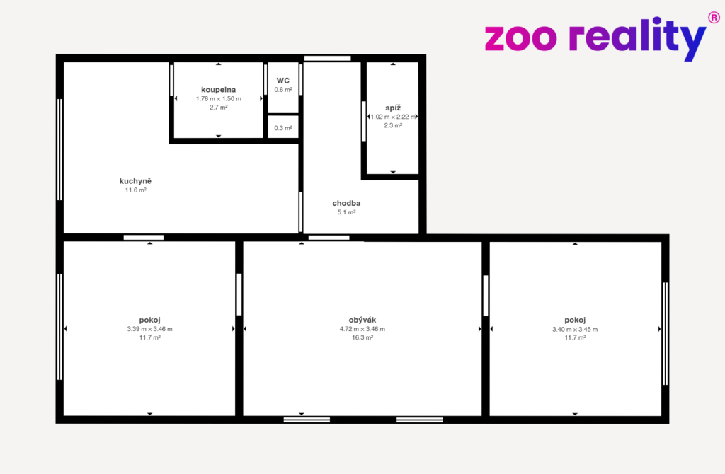 půdorys - dispozice