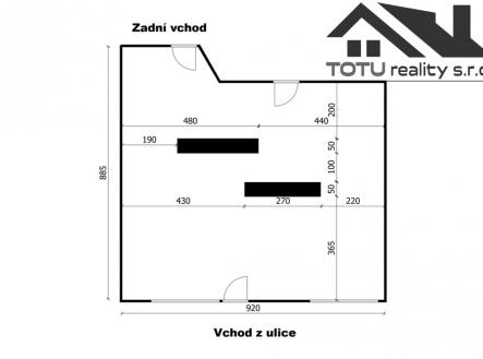 Pronájem obchodní prostory, 75 m²