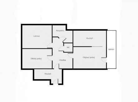 Pronájem bytu, 3+1, 76 m²