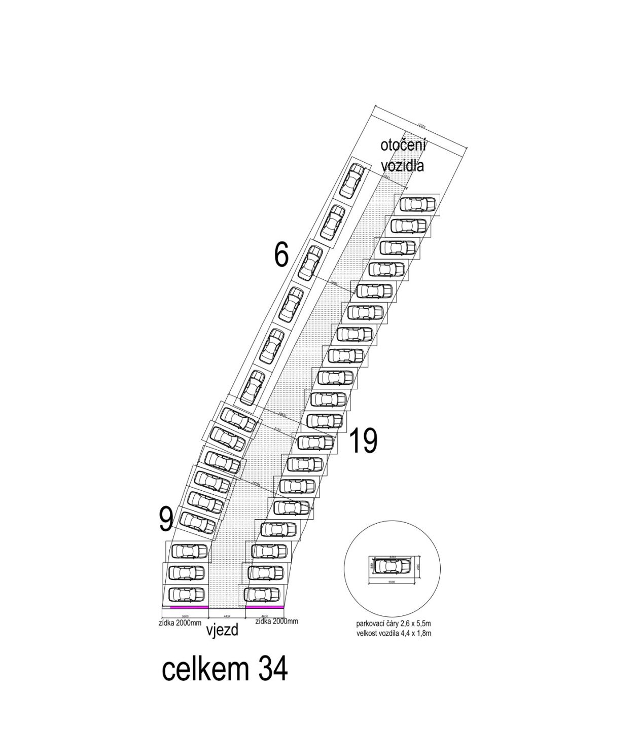 Pronájem parkovacích míst v blízkosti centra Brna 2.500,- Kč/měs