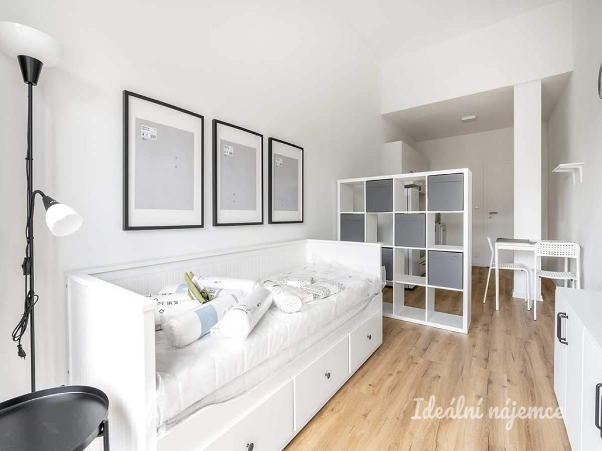 Pronájem bytu 1+kk, Za Černým mostem, Kyje, 16 500 Kč/měs, 25 m2