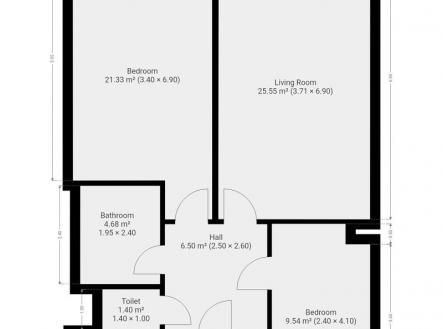 Pronájem bytu, 3+kk, 75 m²