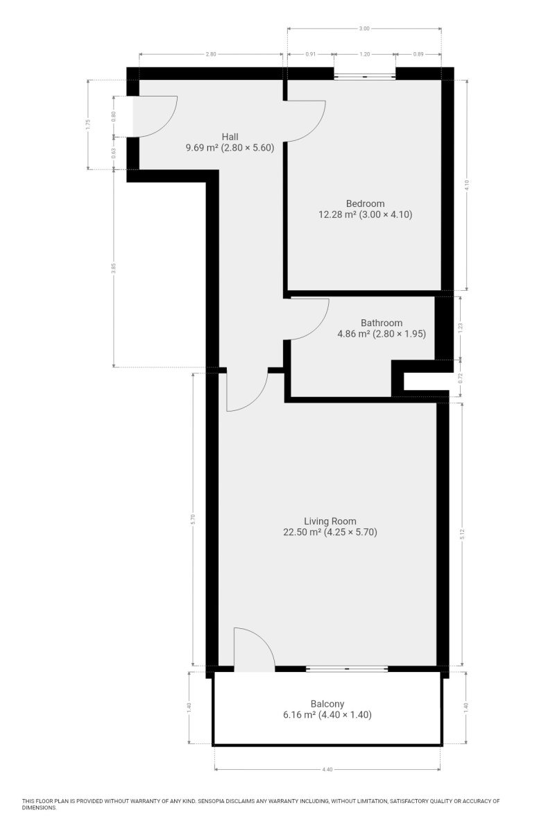 Pronájem bytu 2+kk 53 m²