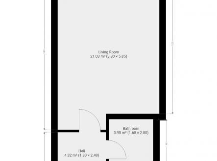 Pronájem bytu, 1+kk, 32 m²