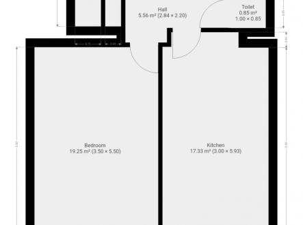Pronájem bytu, 2+kk, 47 m²