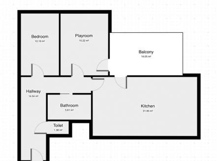 Pronájem bytu, 3+kk, 79 m²