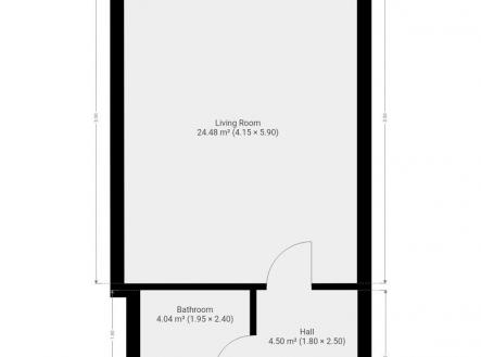 Pronájem bytu, 1+kk, 35 m²