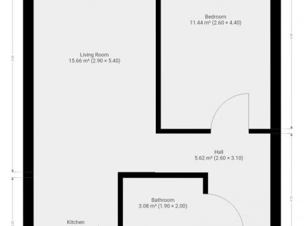 Pronájem bytu, 2+kk, 45 m²
