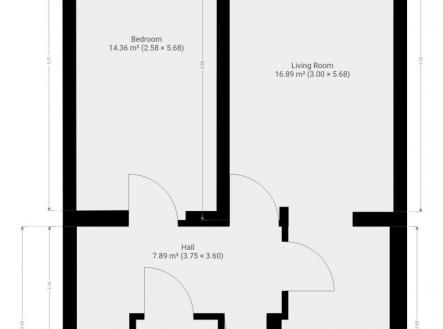 Pronájem bytu, 2+kk, 51 m²