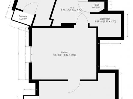 Pronájem bytu, 3+kk, 58 m²