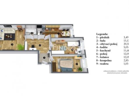 Prodej bytu, 3+1, 84 m²