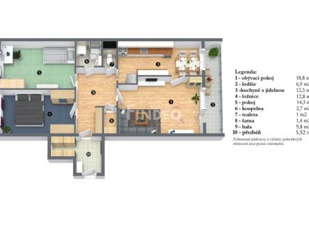 Pronájem bytu, 3+1, 80 m²