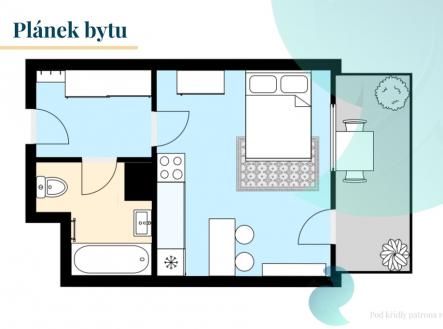 Prodej bytu, 1+kk, 38 m²