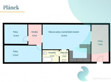 Prodej bytu, 3+kk, 66 m²