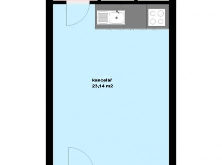 Pronájem kanceláře, 35 m²