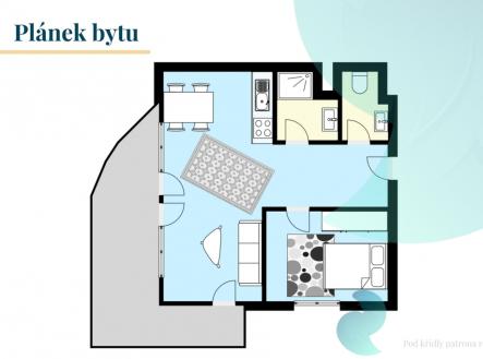 Pronájem bytu, 2+kk, 85 m²