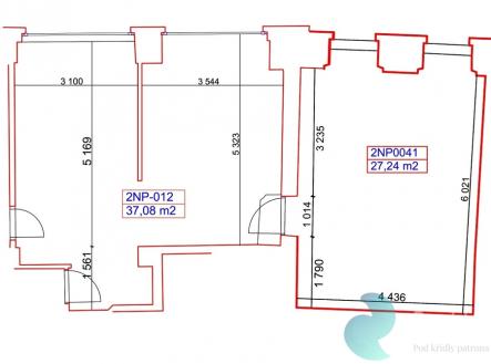 Pronájem kanceláře, 65 m²