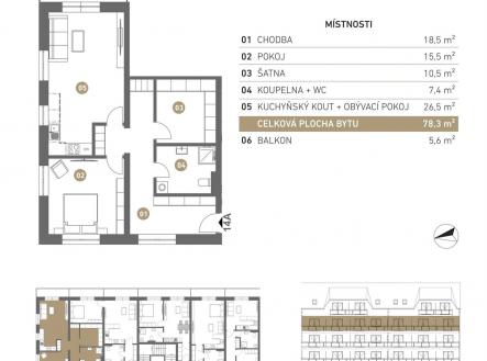 Prodej bytu, 2+kk, 79 m²