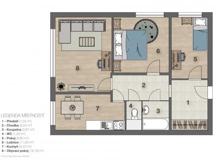 Prodej bytu, 3+1, 64 m²