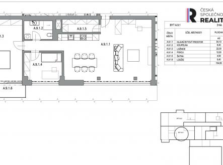 Prodej bytu, 3+kk, 104 m²