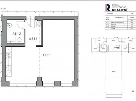 Pronájem bytu, 1+kk, 42 m²