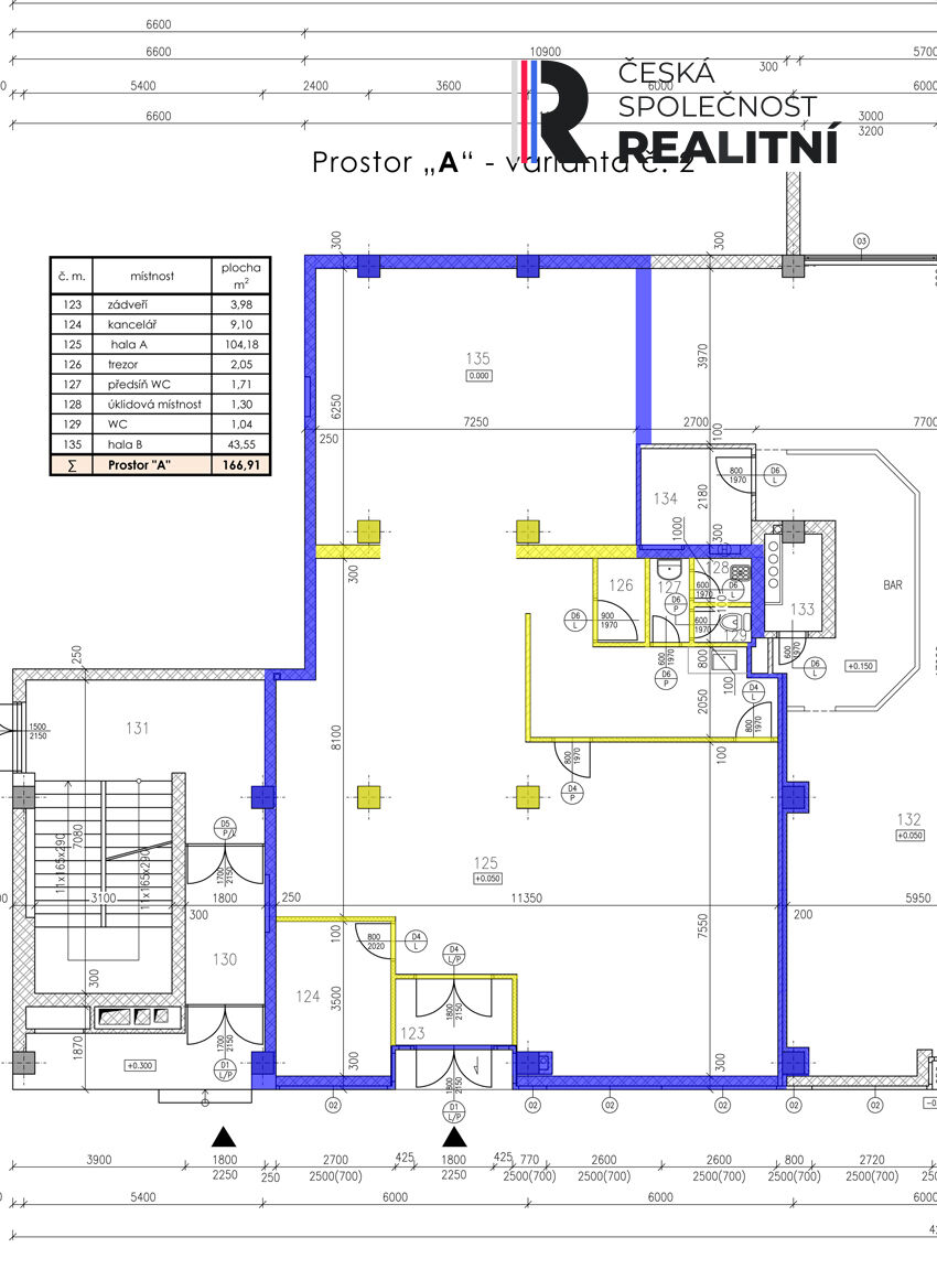 Pronájem, Obchodní prostor, kontaktní místo, kancelářský provoz, 123,36 m2, Zlín