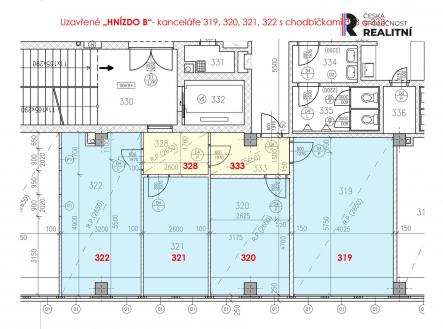 Pronájem kanceláře, 82 m²
