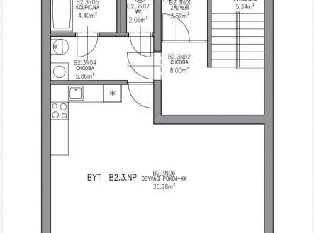 Prodej bytu, 1+kk, 59 m²