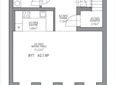 Prodej bytu, 2+kk, 71 m²
