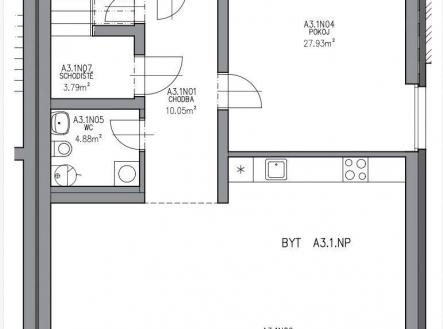 Prodej bytu, 3+kk, 98 m²